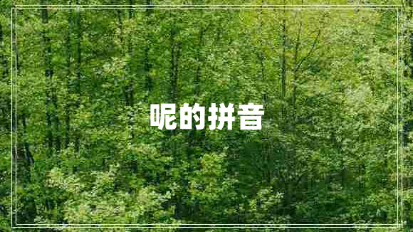 呢的拼音