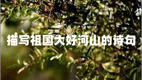 描寫祖國大好河山的詩句