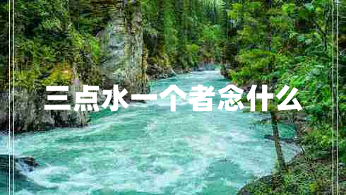 三點水一個者念什么
