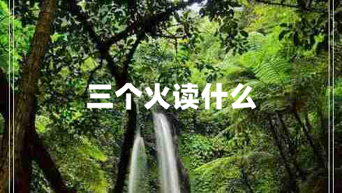 三個火讀什么