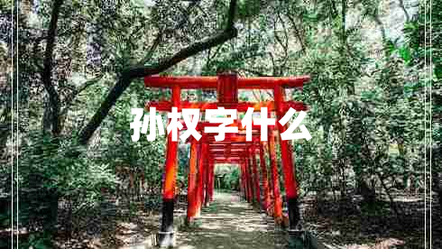 孫權(quán)字什么