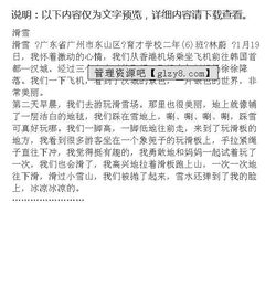 校園滑雪作文400字