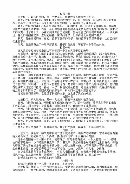 四年級(jí)寫美麗校園的作文,四年級(jí)作文寫我的校園,四年級(jí)寫校園作文300字