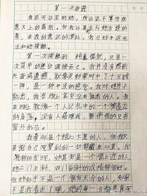 新校園遇見她作文