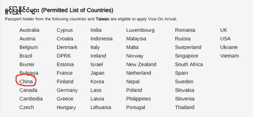 緬甸入境注意事項