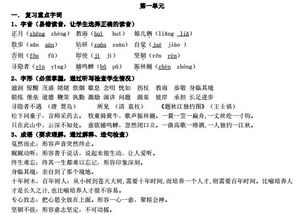 人教五級(jí)下語(yǔ)文基礎(chǔ)知識(shí)匯總