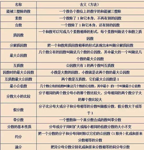 小學(xué)數(shù)學(xué)重點(diǎn)基礎(chǔ)知識(shí)
