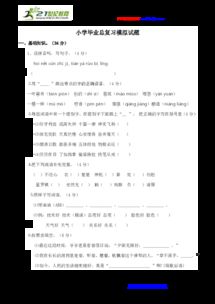 小學(xué)畢業(yè)考試基礎(chǔ)知識(shí)