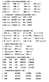 字音,字形,基礎(chǔ)知識(shí),高中語(yǔ)文