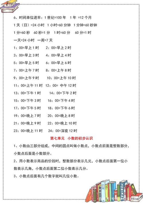人教版三級下冊數(shù)學(xué)基礎(chǔ)知識